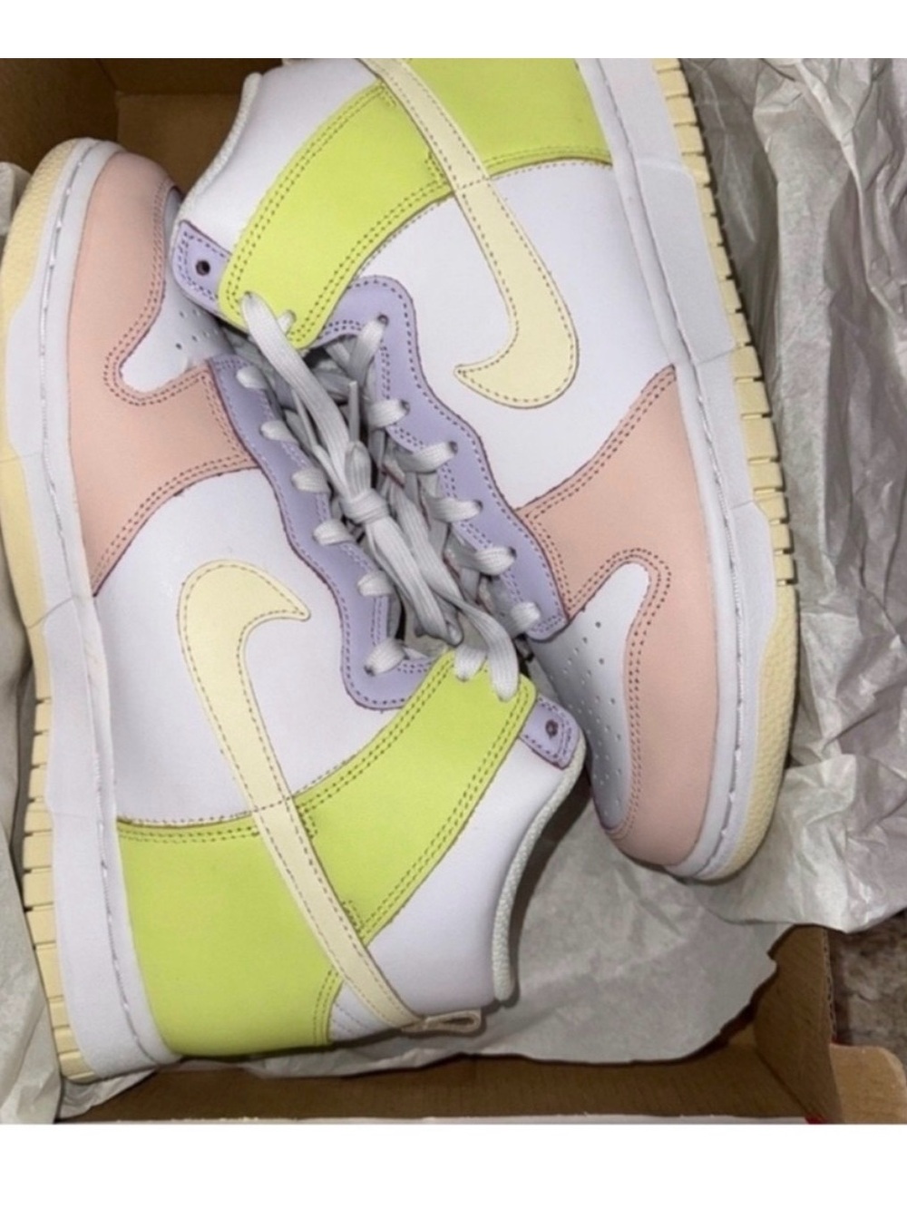 Nike Dunk Hi Pastel Multi-Color Sneakers